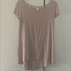 Light pink sheer back top